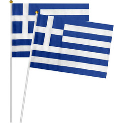 Σημαία Ελληνική Πάνινη με Λαβή 32x45cm (λαβή=60cm) Homie 11632