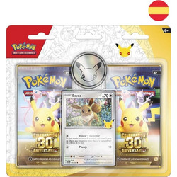 Spanish Eevee Pokemon 30 Anniversary Blister pack cards 12 Τεμ