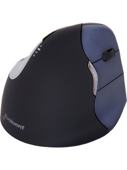 BakkerElkhuizen Evoluent 4 Right Hand Ασύρματο Ποντίκι Εργονομικό Vertical Black Blue