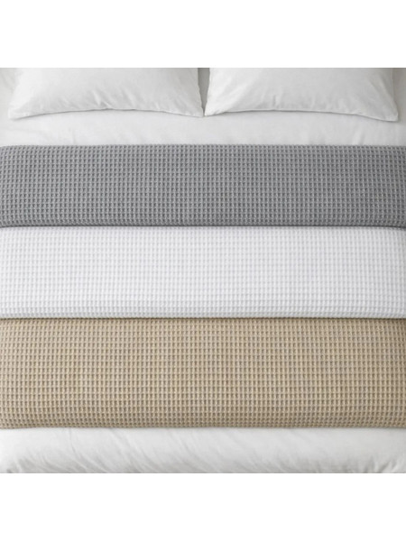 Κουβερτα Πικε Sanforized Υπερδιπλη 225Χ240 Adam Home (260Gsm) - White