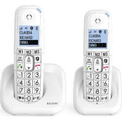 Alcatel Versatis XL785 Ασύρματο Τηλέφωνο Σετ Duo για Ηλικιωμένους Λευκό