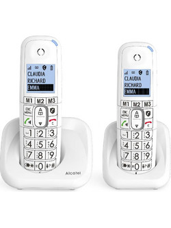Alcatel Versatis XL785 Ασύρματο Τηλέφωνο Σετ Duo για Ηλικιωμένους Λευκό