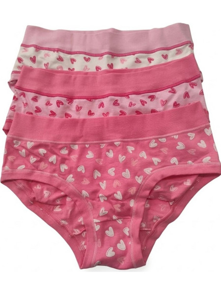 Παιδικά Εσώρουχα Slip Cotonella Hearts Κορίτσι (3 Pack) 1P100 - Πολύχρωμα