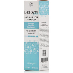 Dermageria L-Crozin Plus Anti-Hair Loss Shampoo (250ml) - Σαμπουάν κατά της Τριχόπτωσης για Αδύναμα & Εύθραυστα Μαλλιά