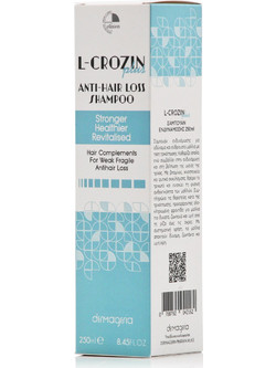 Dermageria L-Crozin Plus Anti-Hair Loss Shampoo (250ml) - Σαμπουάν κατά της Τριχόπτωσης για Αδύναμα & Εύθραυστα Μαλλιά