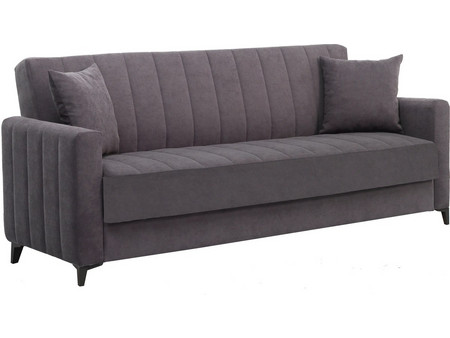 Klikareto Daisy New Τριθέσιος Καναπές Κρεβάτι Γκρι 233x85x90cm 100-03243
