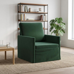 vidaXL Πολυθρόνα Βελούδινη Σκούρο Πράσινο 70x81x82cm 42041023