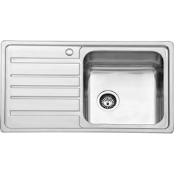 Karag BL 802 Ένθετος Νεροχύτης Inox Αντιστρεφόμενος Σατινέ Αριστερός 86x50cm