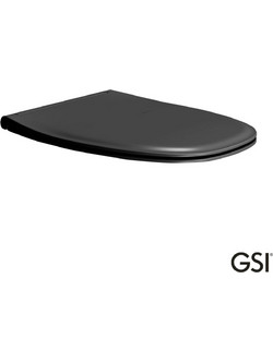 GSI Modo Καπάκι Λεκάνης Οβάλ από Βακελίτη Slim Soft Close Μαύρο 500-MS84SC-401