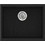 Sanitec Classic 341 Ένθετος Νεροχύτης Γρανίτη Ματ Granite Black 40x50cm