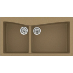 Sanitec Classic 326 Επικαθήμενος Νεροχύτης Γρανίτη Ματ Metallic Coffee 93x51cm