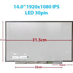 Οθόνη Laptop Screen 14.0 N140HCG-GQ2 1920x1080 IPS FHD 30 Pin LED 31,5cm Narrow