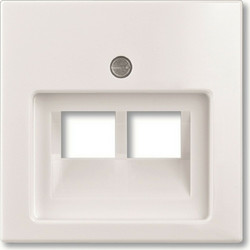 1803-02-94-507 Cover Plates (partly incl. Insert) UAE/IAE (ISDN) 2 gang alpine white - Basic55