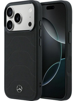 Mercedes-Benz Leather Mesh with Bow Line MagSafe Θήκη Black (iPhone 18 Pro Max / 17 Pro Max)
