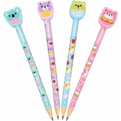 Μολύβι με Σβήστρα Bounce Buddies (HB) - Sweet Animals - Keyroad