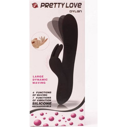 Pretty Love Dylan Δονητής Rabbit 21cm Μαύρος