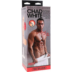 Doc Johnson Vac-U-Lock Ultraskyn Chad Ρεαλιστικό Dildo με Βεντούζα & Όρχεις 20.6cm Λευκό
