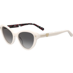 Love Moschino MOL046/S VK6/9O Γυναικεία Γυαλιά Ηλίου Πεταλούδα Κοκάλινα Λευκά με Μαύρο Degradee Φακό