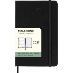 MOLESKINE ΗΜΕΡΟΛΟΓΙΟ 2027 POCKET HARD WEEKLY NOTEBOOK BLACK