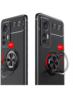 Ancus Autofocus Shock Proof Ring Holder Back Cover Black (Xiaomi 12 Lite)