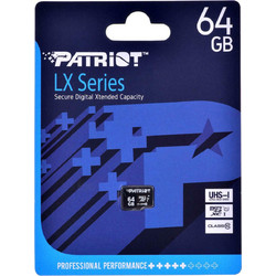 Patriot LX Series microSDXC 64GB Class 10 U1 UHS-I