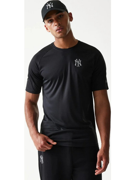 NEW ERA NEW YORK YANKEES MLB REFLECTIVE TEE - ΜΑΥΡΟ