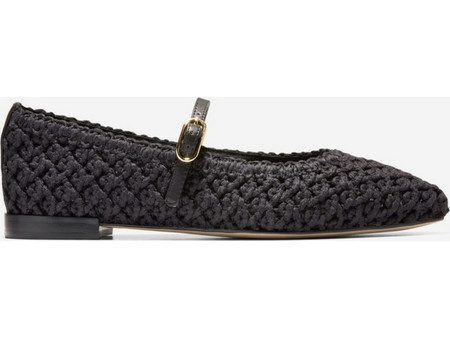Γυναικεία Harlan Mary Jane Ballets Black Woven Fabric / Leather (W36655B) - Cole Haan