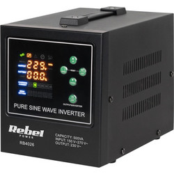 Rebel POWER-500-LFP4 Καθαρού Ημιτόνου Inverter Ισχύος 300W με Τάση Εισόδου 12V RB-4026