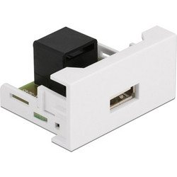 DELOCK module USB σε RJ45 Easy 45 81344, 22.5x45mm, λευκό