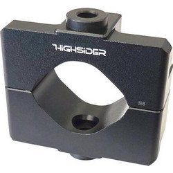 HIGHSIDER pro Handlebar Drilling Template for 4 and 5 mm holes, usable for 22.2 mm (7/8") and 25.4 mm (1") handlebars, Black Matt