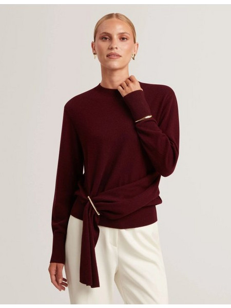 Γυναικεία Ted Baker μπλούζα πουλόβερ Regular Fit Ethine-Μπορντώ (285660 ETHINE MAROON)