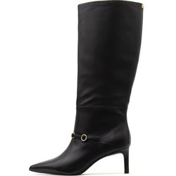 HUGO WOMEN HIGH BOOTS DEVANY MID HEEL LEATHER