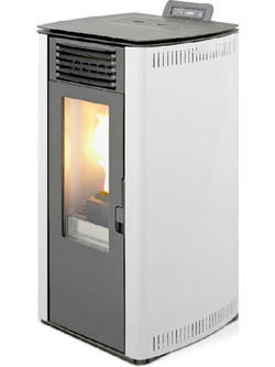 Adler Linea Round 12 Καναλάτη White Σόμπα Pellet 10.1kw