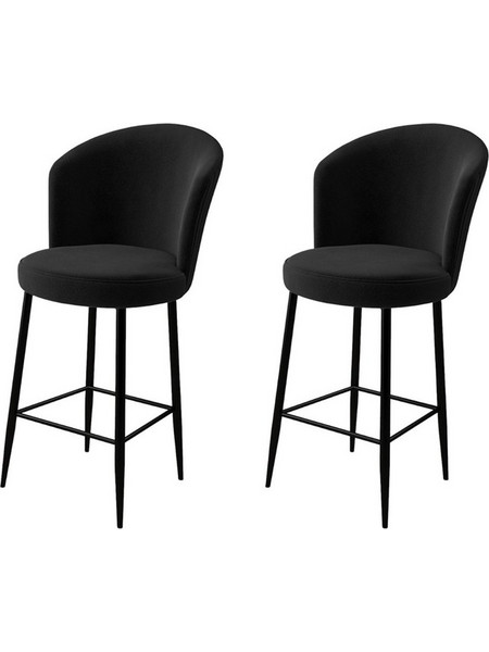 Σετ Σκαμπό Μπαρ (2 Τεμάχια) Fora - Black 240Chr1110 (46x107x40)