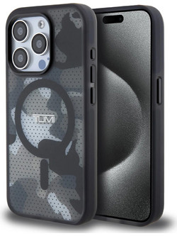 Tumi Frosted Camo Print MagSafe Θήκη Πίσω Καλύμματος Black (iPhone 15 Pro)