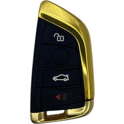 Ανταλλακτικό Κέλυφος Κλειδιού (Smart Key) BMW 4 Κουμπιών σε Χρυσό Χρώμα
