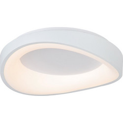 InLight Πλαφονιέρα οροφής LED 36W 3CCT (by tuya) από λευκό μέταλλο και ακρυλικό D:52cm (42033-White)