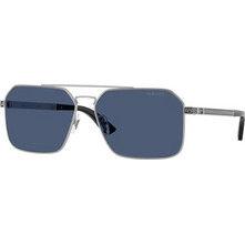 Versace VE2306 152680 Ανδρικά Γυαλιά Ηλίου Aviator Μεταλλικά Ασημί με Μπλε Φακό
