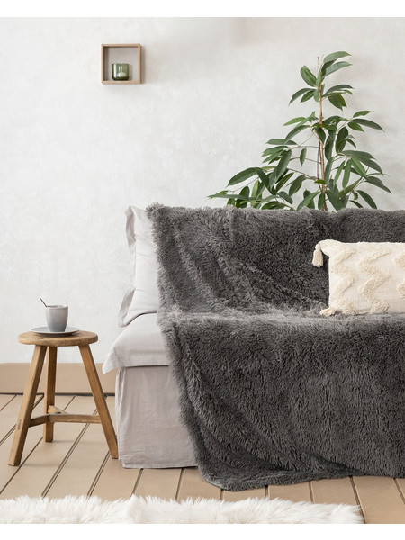 Nima Home Κουβέρτα 150x190 - Stona Dark Gray Γκρι