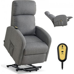 Vevor Πολυθρόνα Relax Ανακλινόμενη με Ανύψωση Light Gray