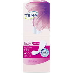 Tena Lady Discreet Ultra Mini Σερβιέτες Ακράτειας 1 Σταγόνες 28τμχ