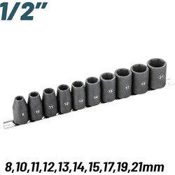 BORMANN Pro BHT7703 Σετ Καρυδάκια Αέρος 1/2'' 10 Τεμαχίων, 8-21mm, Cr-Mo, 075158