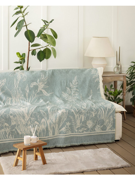 Ριχτάρι 180x240 - Muse Mist Blue της Nima Home Chenille, 55% Acrylic - 20% Polyester - 25% Cotton Διθέσιος 180x240