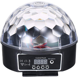 GLOBOSTAR(R) DISCOBALL 79602 Disco Μπάλα Φωτορυθμικό με RF Ασύρματο Χειριστήριο LED 20W 1000lm 180 AC 220-240V IP20 Πολύχρωμο RGB DMX512- Μ17 x Π17 x Υ15cm