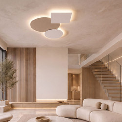CEILING-WALL LED LIGHT 94W 2700K-3000K-4000K TRIAC SANDY WHITE - CAPPUCCINO METAL - ALUMINIUM 2687