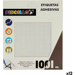 Κολλητικές ετικέτες Pincello Λευκό O 10 mm 17 x 4 x 19 cm (12 Μονάδες)