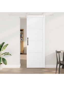 vidaXL Πόρτα Εσωτερική Συρόμενη Ξύλινη Λευκή 73.5x211cm 3450242