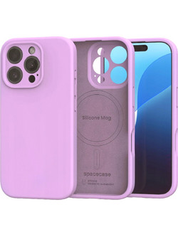 Spacecase Silicone Mag Case Θήκη με MagSafe Lavender (iPhone 16 Pro)