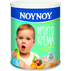 Νουνού Φρουτόκρεμα Σιτάλευρο Με 5 Φρούτα & Γάλα 6m+ 300gr