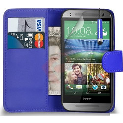Δερμάτινη Θήκη/Πορτοφόλι για HTC Desire 510 Μπλέ (ΟΕΜ)